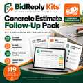 BidReply Kits Concrete Estimate Follow-Up Pack digital product cover