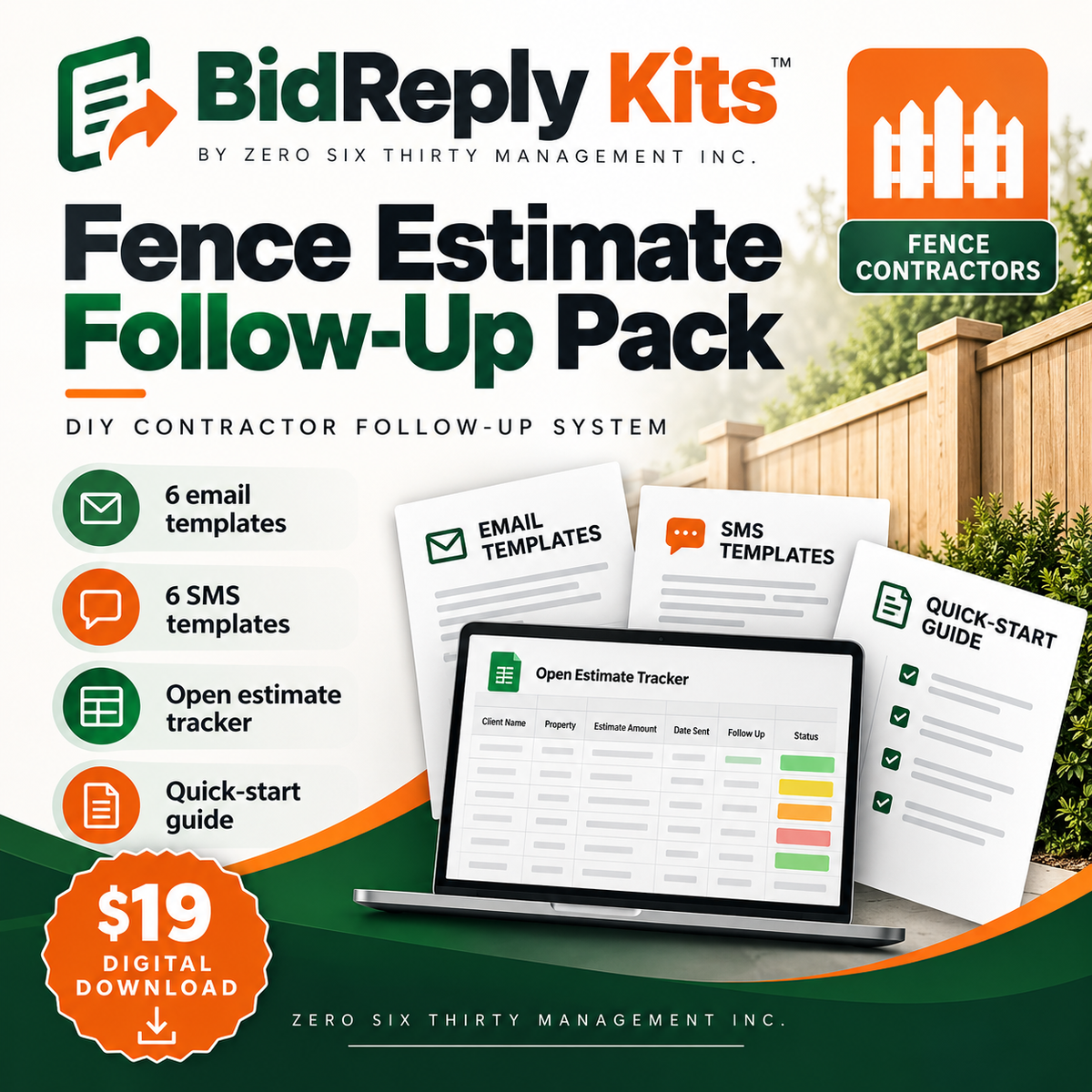 BidReply Kits Fence Estimate Follow-Up Pack