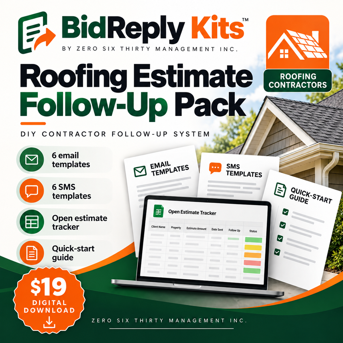 BidReply Kits Roofing Estimate Follow-Up Pack digital product cover